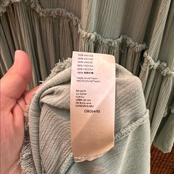 Free People Sweet Darlin Minted Jade Maxi Dress SzXS - Picture 7 of 8